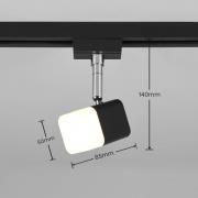 LED-skinnespot Roubaix DUOline, matt svart