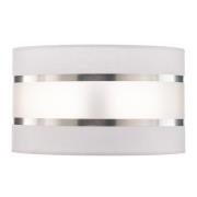 Lampeskjerm Helen E27 Ø25/høyde 15 cm hvit/sølv