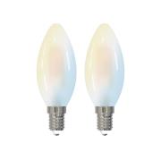 LUUMR Smart LED-dråpepære sett med 2 E14 4,2W CCT klar Tuya