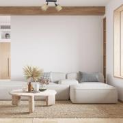 Downlight Adeline Jute lampeskjerm 2 lyskilder lang