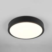 Iseo LED-taklampe, svart, Ø 40 cm, dimbar, tre