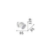 Ideal Lux vegglampe Dodo, hvit, 1 lyskilde, metall Ø 8,5 cm