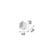 Ideal Lux downlight Dot Square, hvit, aluminium, 3 000 K