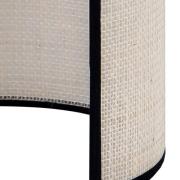 Euluna vegglampe jute, hvit/svart, halvrund, høyde 24 cm