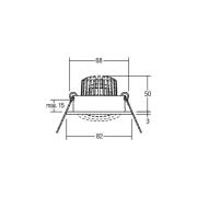 BRUMBERG LED innfelt spot Tirrel-R, on/off, strukturhvit