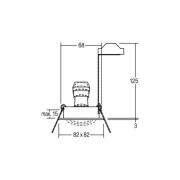 BRUMBERG innfelt spot Tirrel-S, GU10 fatning, matt svart