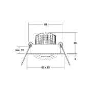 BRUMBERG LED innfelt spot Tirrel-S, dimbar, titan matt