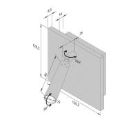 Leselampe BL1-LED innf./utenp.lig., rustfritt stål