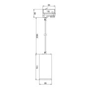 LED-pendellampe Lucea 3-krets 15W svart