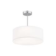 Oja taklampe, hvit/krom, tekstil, Ø 40 cm