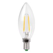 LED-filament-mignonpære E14 3W klar, varmhvit