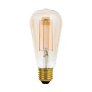 Rustikk LED-pære E27 ST64 6 W rav 2 200 K dimbar