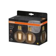 OSRAM 1906 E27 6,5W LED G95 824 gull dimbar 2-pakning