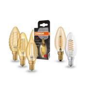 OSRAM filament-mignonpære Vintage 1906, E14 Filament 4W 824 gull