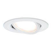 Paulmann spot Nova Coin rund, svingbar, hvit