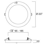 Sylvania Start 5in1 LED-downlight for innfelt/påbygget PIR