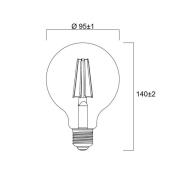 Sylvania E27 filament LED G95 4W 2 700 K 840 lm