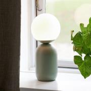 Bordlampe Notti av metall og glass, grønn