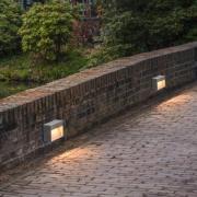 SLV Concreto utendørs LED-vegglampe, bredde 25 cm