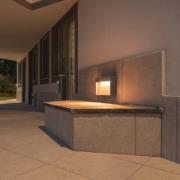 SLV Concreto utendørs LED-vegglampe, bredde 37,5 cm