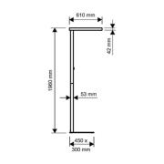 LED-gulvlampe MAULjaval, svart, stativ