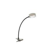 LIGHTME bordlampe Powerlens Flex, klemme, titan-farget