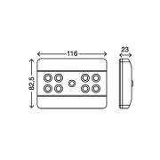 LED-benkbelysning Lero med sensor, 8 lyskilder