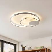 Lindby Nerwin LED-taklampe, rund, aluminium/krom