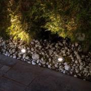 LED innfelt spot grunn, nikkelfarget, Ø 9 cm, aluminium/stål