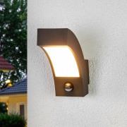 LED-utevegglampe Lennik med bevegelsessensor