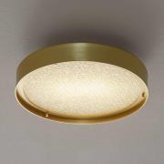 Oluce taklampe Berlin, Ø 40 cm, messingfarget eloksert