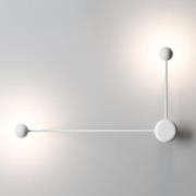 Pin hvit LED designervegglampe, 2 lyskilder