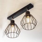 Taklampe Limani, svart, 2 lyskilder