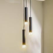 Pendellampe Baton, svart, 3 lyskilder