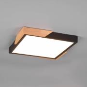 LED-taklampe Meta, 31,5 x 31,5 cm, 3 000 K, svart