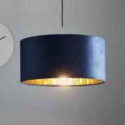 Pendellampe Salina silkestoff blå/gull Ø 50 cm