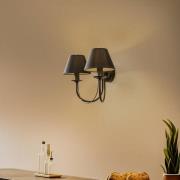 Bona vegglampe, 2 lyskilder, svart