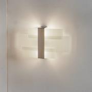 Vegglampe Shifted, tre glassdeler, forkrommet