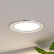 Prios LED innfelt lampe Cadance, sølv, 17 cm, dimbar