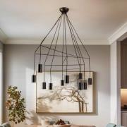 Hengelampe Imbria, 10 lyskilder, lengde 126 cm, svart