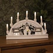 LED-adventsstake, 7 lyskilder, hvit