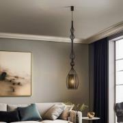 Pendellampe Abi L i lang form, svart