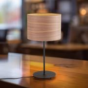 Envostar bordlampe i finér valnøtt Ø 25 cm