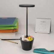 Zafferano Poldina Reverso batteridrevet bordlampe grå