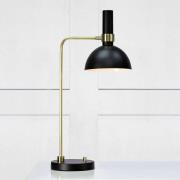 Dempbar bordlampe Larry, svart-messing