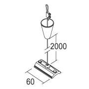 Ivela tauopphengssystem, 2 meter, svart