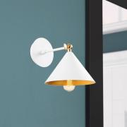 Vegglampe Berceste 185-A hvit/gull