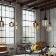 Globe LED-pære, svart, E27, 3,5 W, 1 800 K, dimbar