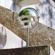 Gubi Akku-bordlampe Multi-Lite, høyde 30 cm, krom/krom