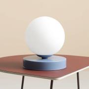 Bordlampe Joel, høyde 17 cm, blå/hvit